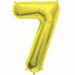 34 Inch Gold Number 7 Balloon