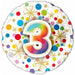 NUMBER BALLOONS "3" 18" 1/PKG