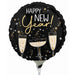 Bubbly New Year 9" Round Foil Balloon