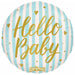 Prima Hello Baby Blue 18" Round Foil Balloon