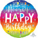 Hip Hip Hooray Birthday 18" Holographic Foil Balloon