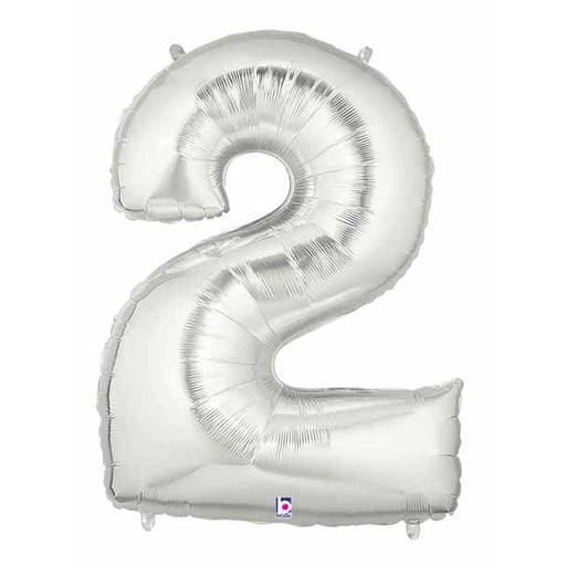 34-Inch Silver Number 2 Megaloon Balloon