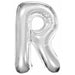 34-Inch Silver Letter R Foil Balloon