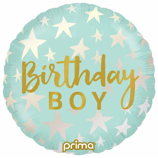 Prima Boy Stars 18-Inch Round Birthday Foil Balloon