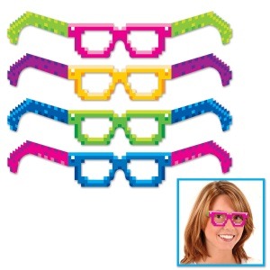 8-Bit Eyeglasses for Gaming Theme Parties