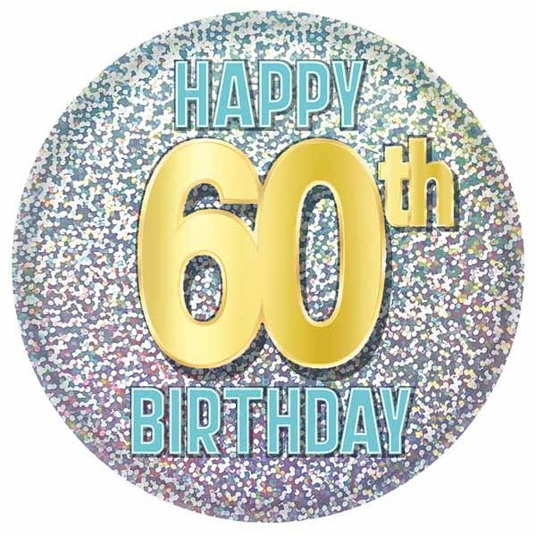 60th Birthday Printed Button