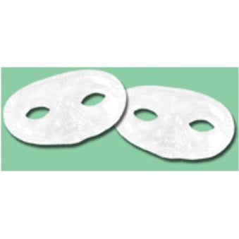 White Metallic Half Mask