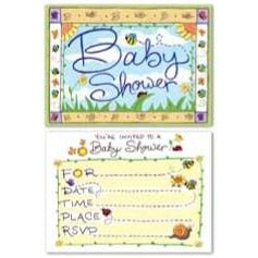 B Is for Baby Invitations, 8 Pack