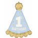 Mister 1st Birthday Hat Foil Balloon, 34 Inch