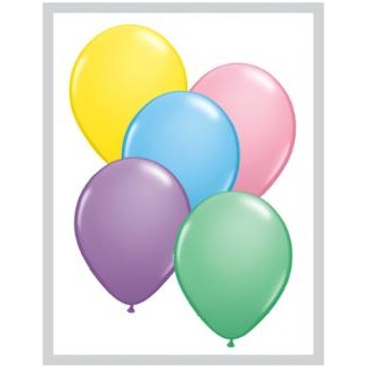 Qualatex 16-Inch Pastel Assorted Latex Balloons, 50 Count