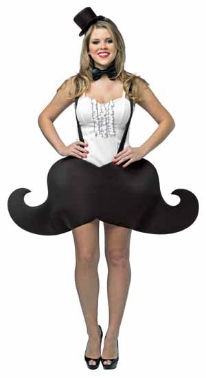 Women's Mustache Costume Set, One Size Adult