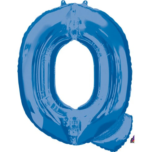 Blue Letter Q Balloon, 32 Inch