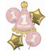 Miss 1st Birthday Foil Balloon Bouquet