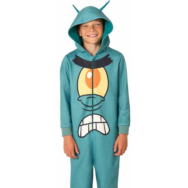 SpongeBob SquarePants Plankton Boys' Onesie Costume, Small