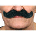 Black and Grey Costume Moustache, 13 x 4 cm