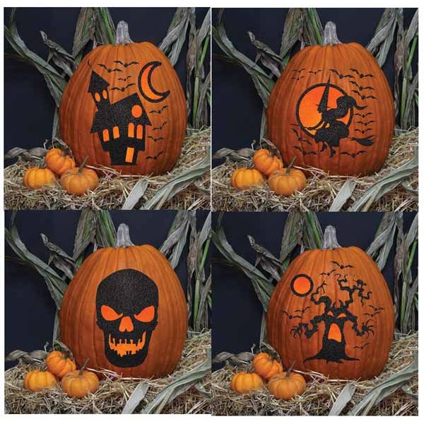 Glitter Stick 'n' Carve Pumpkin Decorating Kit, Assorted Designs