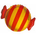 24-Inch Red and Gold Deco Stripe Candy Foil Balloon