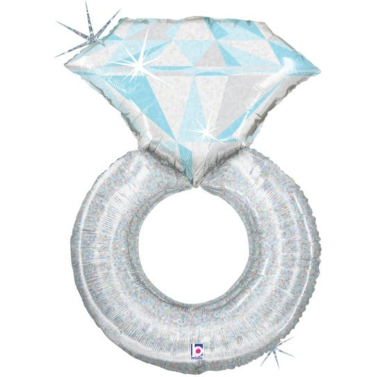 Platinum Wedding Ring Shaped Foil Balloon