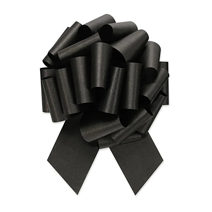 Black Poly Pull Bow - 8 Inches