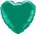 4-Inch Emerald Green Heart Mylar Balloon