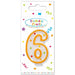 Dots Number 6 Birthday Candle