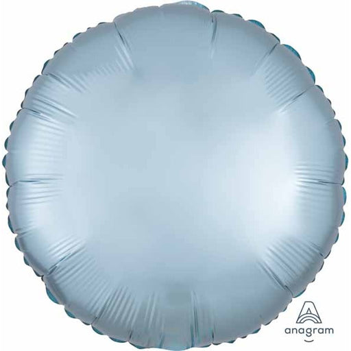 18-Inch Pastel Blue Satin Round Foil Balloon