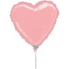 Pastel Pink Heart Foil Balloon, 4 Inch