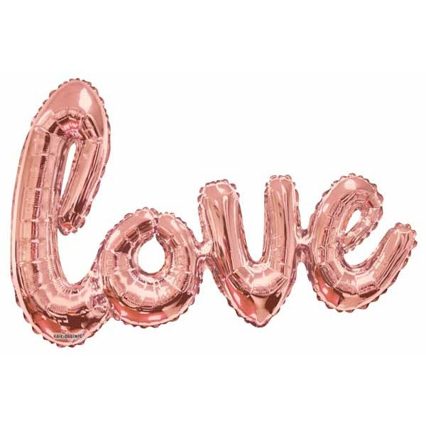Rose Gold Love Script Balloon