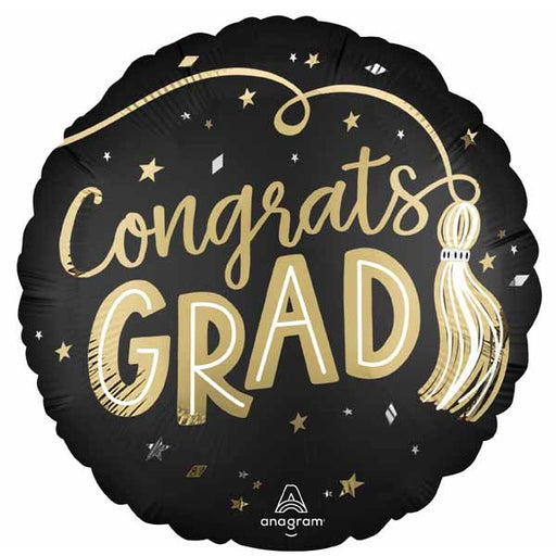 Congrats Grad Tassels 18 Inch Round Foil Balloon