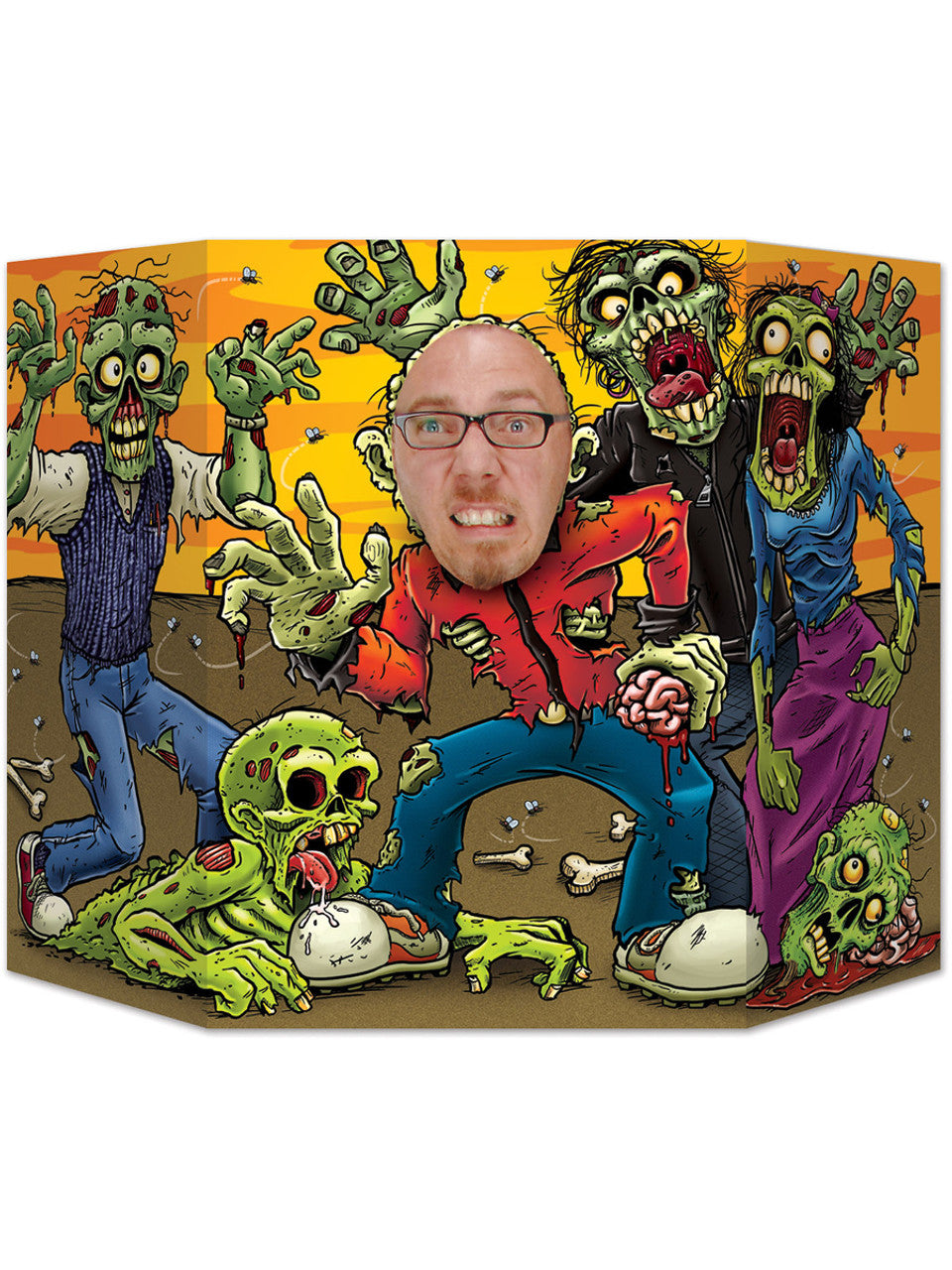 Zombie Photo Cutout Prop — Shimmer & Confetti