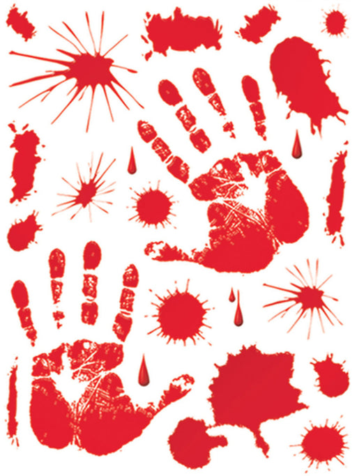 Halloween Bloody Handprint Wall Clings