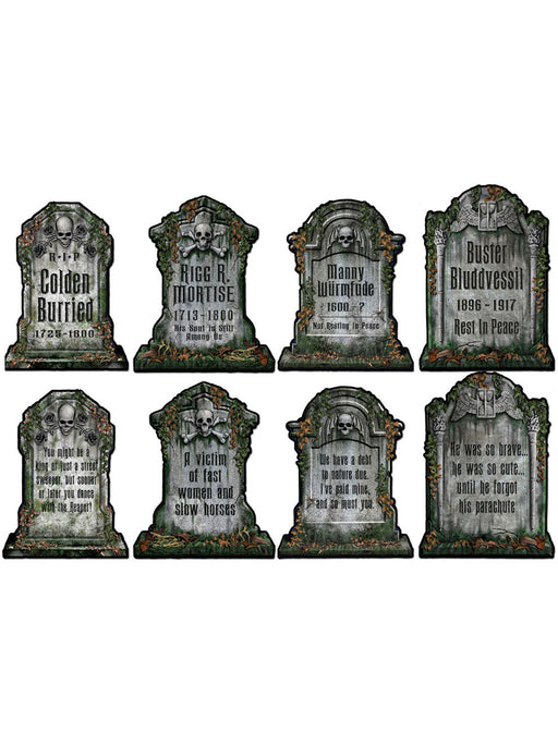 Tombstone Cutouts: Set of 4 - Spooky