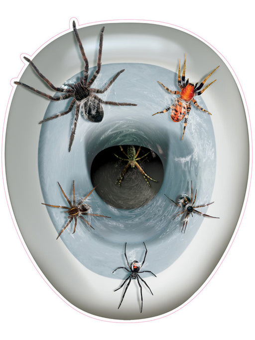 Halloween Spider Toilet Topper Peel 'N Place Prank Cling
