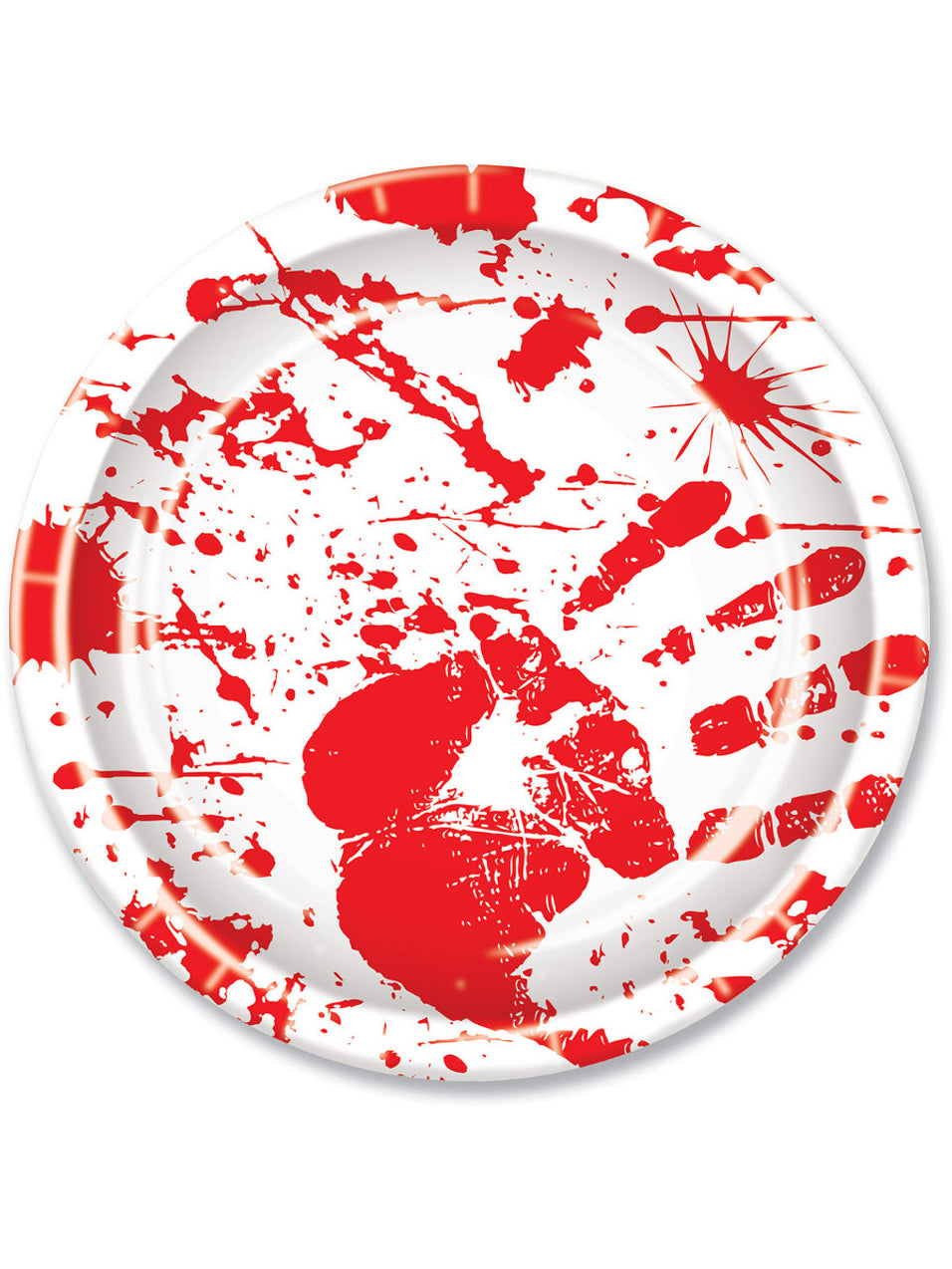 Bloody Handprint Halloween Plates — Shimmer & Confetti