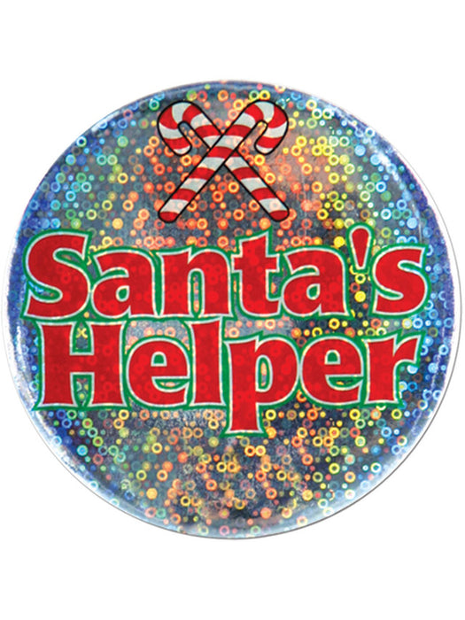 Santa's Helper 3.5" Button Spread Festive Joy (3/Pk)