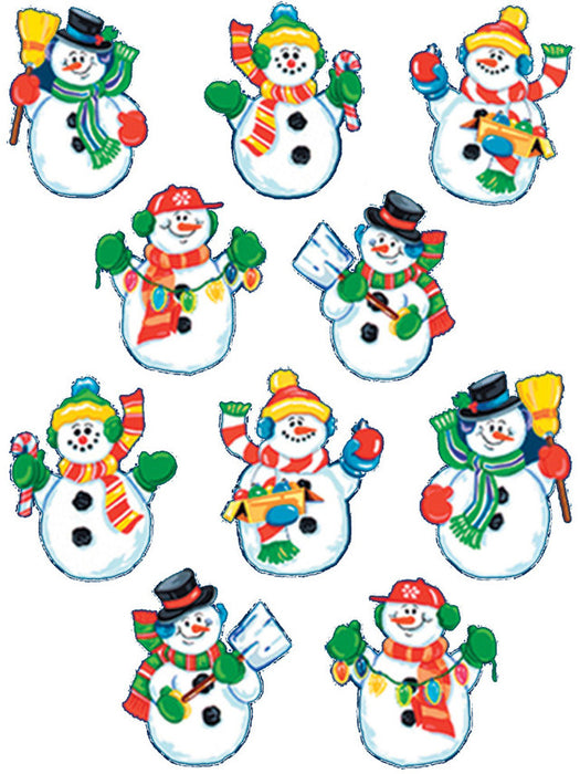 Large Sheets Of Snowman Stickers (12/Pk)