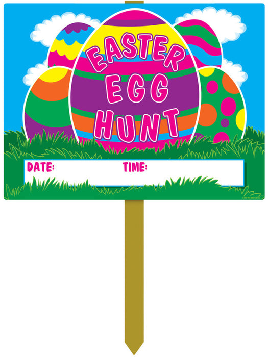 Multicolored Easter Egg Hunt Yard Sign (3/Pk)