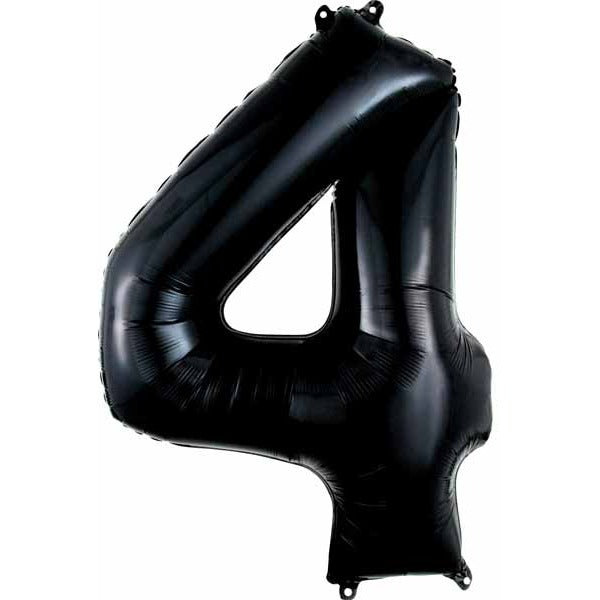 34-Inch Black Number 4 Foil Balloon