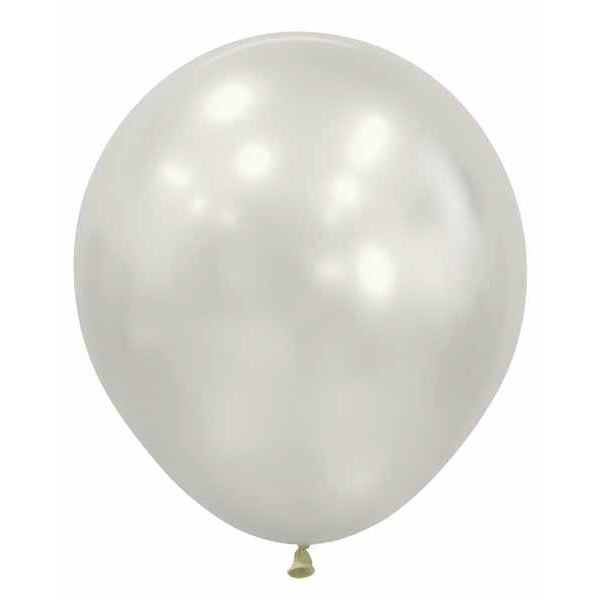 Sempertex Silk Oyster White 18-Inch Latex Balloons, 25 Pack