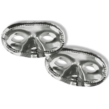 Silver Metallic Half Mask