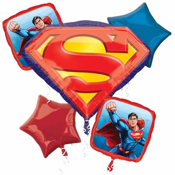 Superman Foil Balloon Bouquet