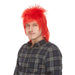 Red British Rockstar Costume Wig