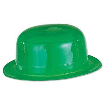 Green Plastic Derby Hat
