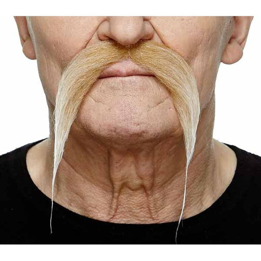 MOUSTACHE BLONDE/ WHITE 11 CM X 14 CM
