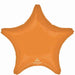 Vibrant Orange Star Foil Balloon, 19 Inch