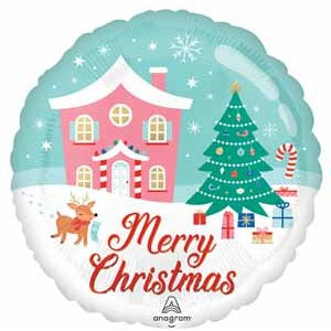 Christmas Wonderland 18 Inch Round Foil Balloon