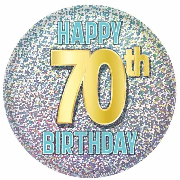 70th Birthday Printed Button