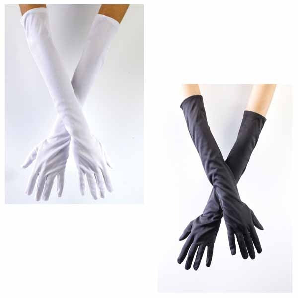 20.5-Inch Black Opera Gloves