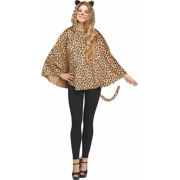 Leopard Hooded Costume Poncho