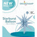 DecoChamp Light Blue Starburst Foil Balloon, 22 Inch